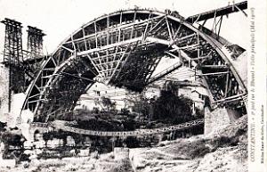 Constantine - 2e pont sur le Rhumel - Voute principale - 1910